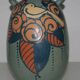 Old terracotta vase enamelled art nouveau "Paul Jacquet"