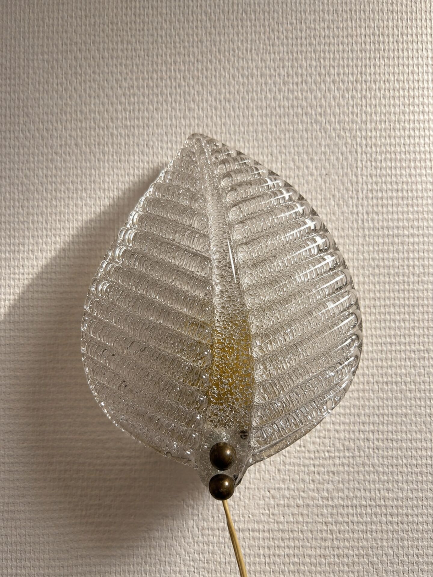 Applique feuille Barovier & Toso verre de Murano