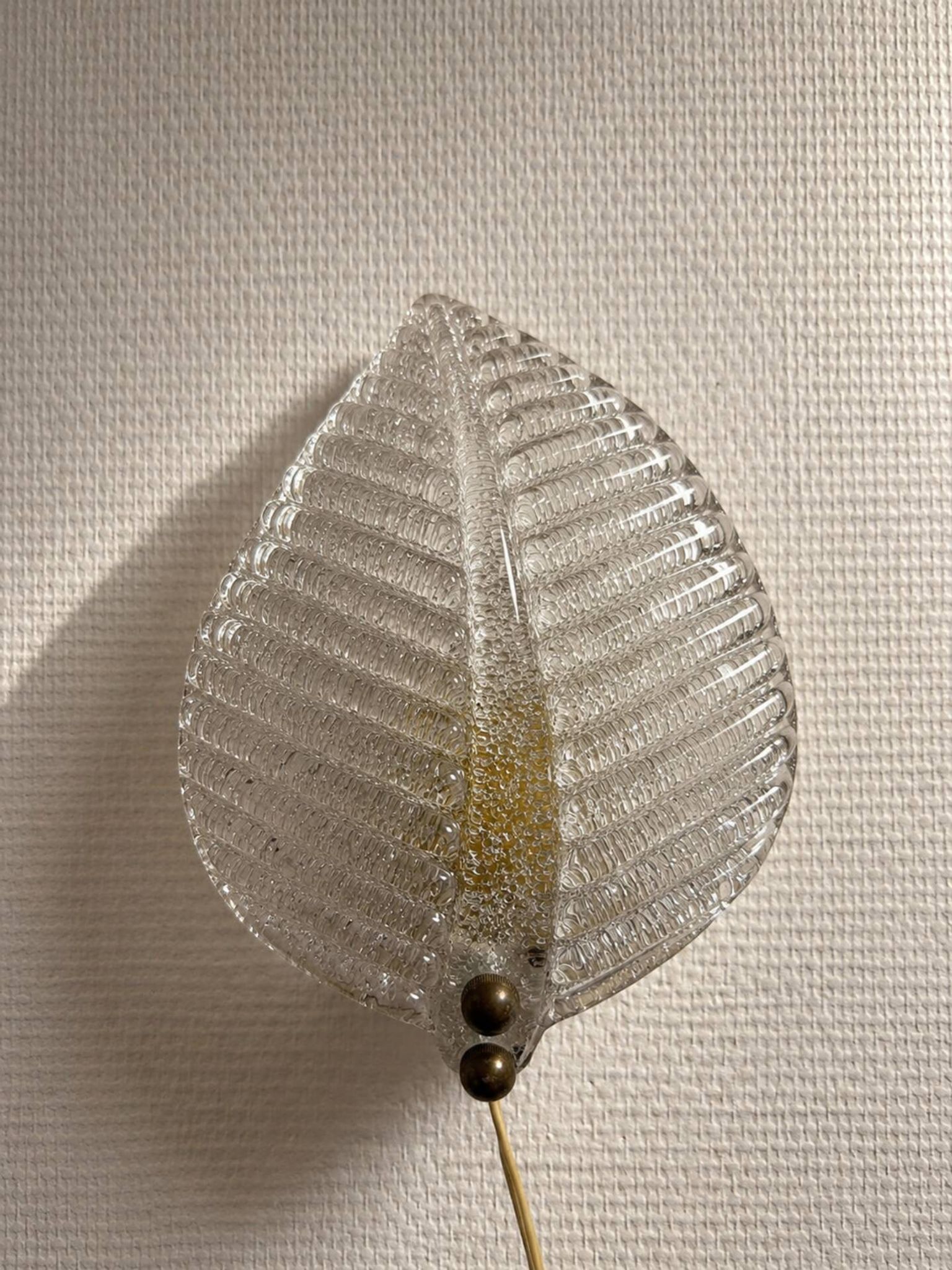 Applique feuille Barovier & Toso verre de Murano