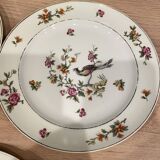 Set of 8 flat plates in Limoges porcelain