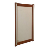 Miroir en teck avec des accents argentés