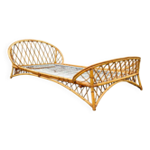 Vintage 1960 rattan basket 90x190