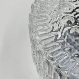 Molded glass ceiling light with relief