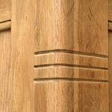 Parisian art deco wardrobe sliding doors solid raw oak