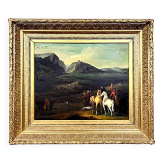 Adam-François Van Der Meulen (after), painting from the early 19th century: oil on canvas