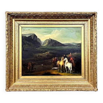 Adam-François Van Der Meulen (d'après), tableau époque début XIXeme: huile sur toile