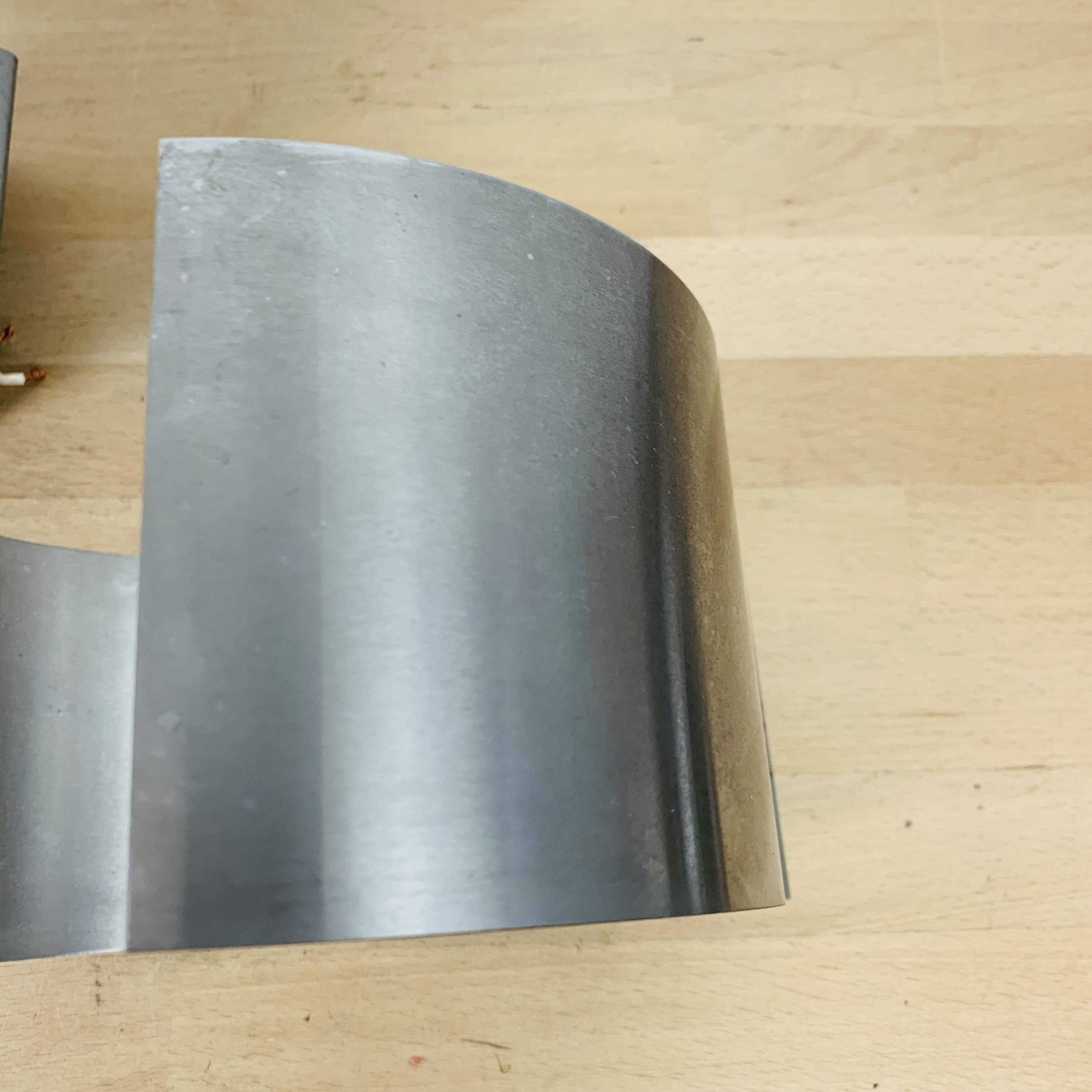 Pair of 70's brushed aluminum space age wall lights