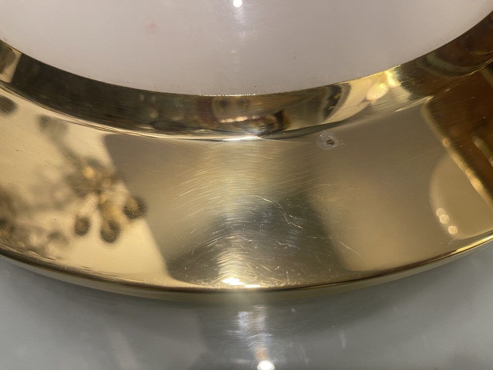 Glass brass flushmount