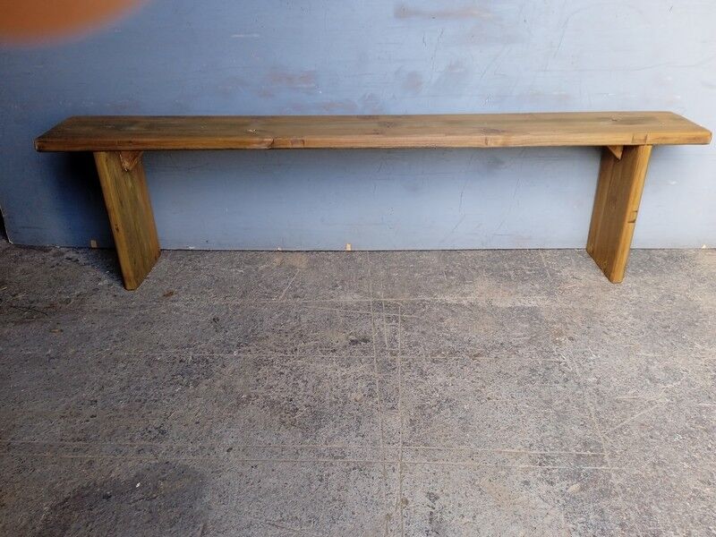Solid wood bench patinated 180cm
