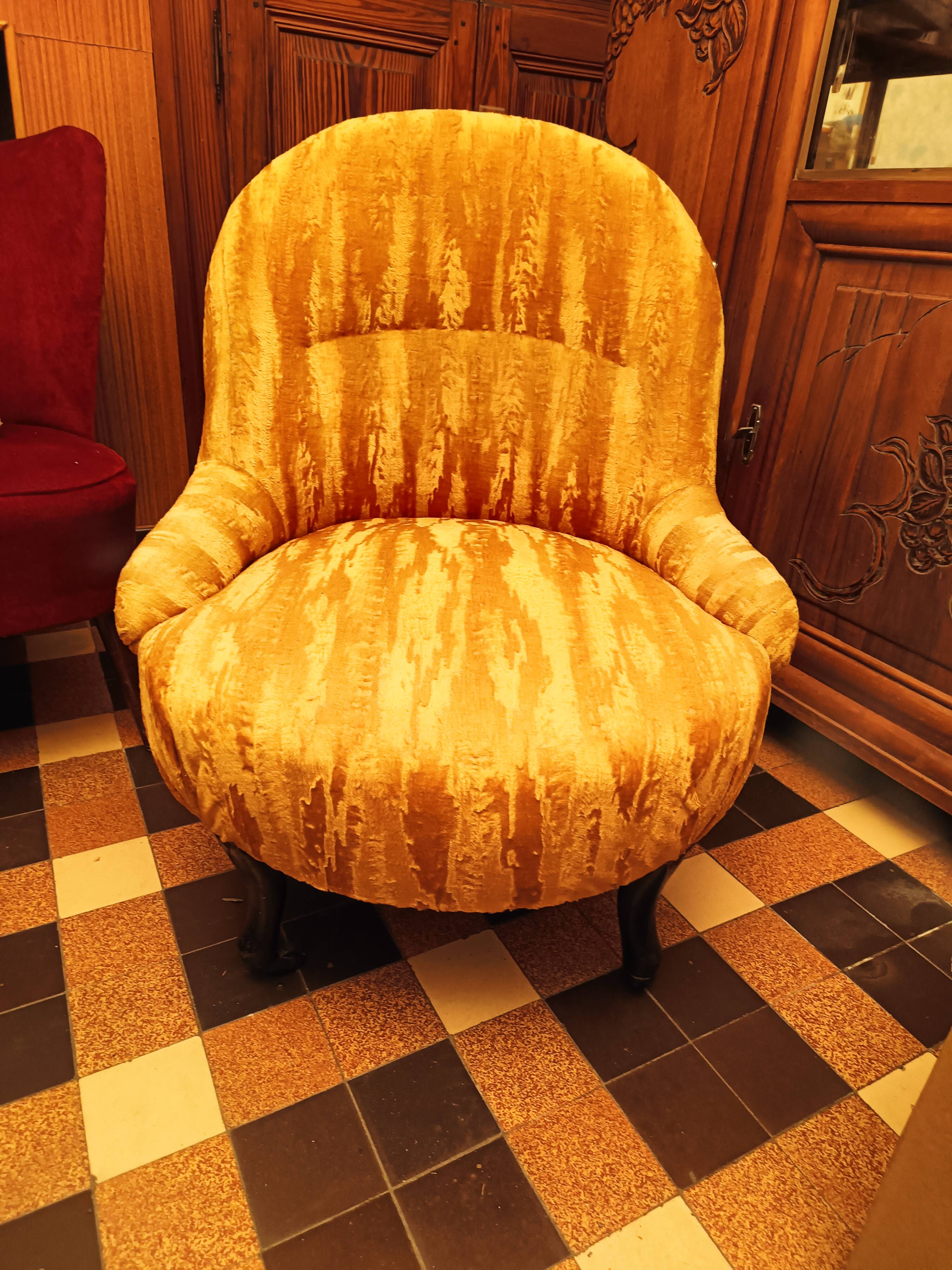 Fauteuil crapaud, années 60