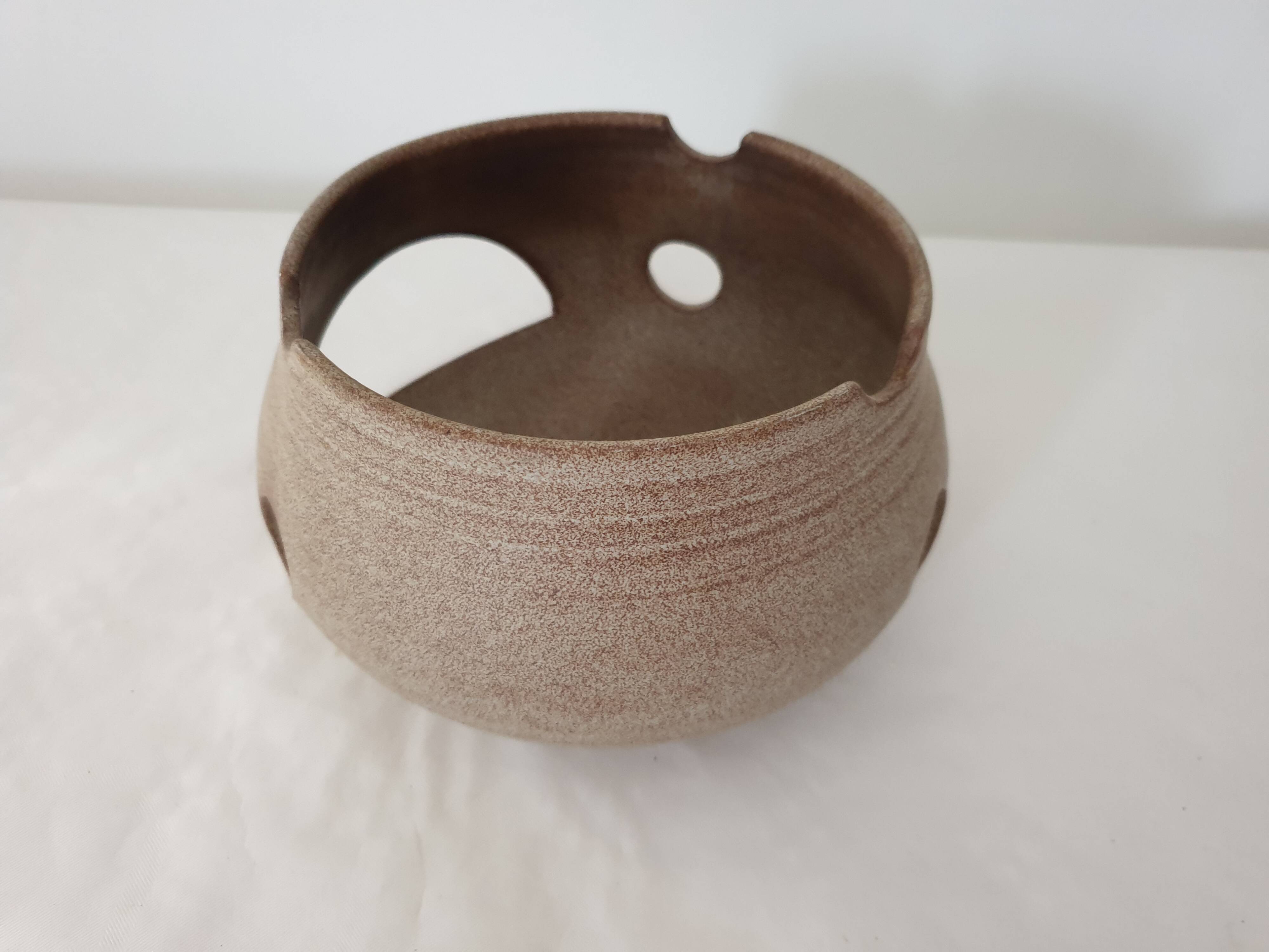 Ceramic tealight candle holder signed vallauris