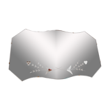 Beveled and chiseled art deco mirror