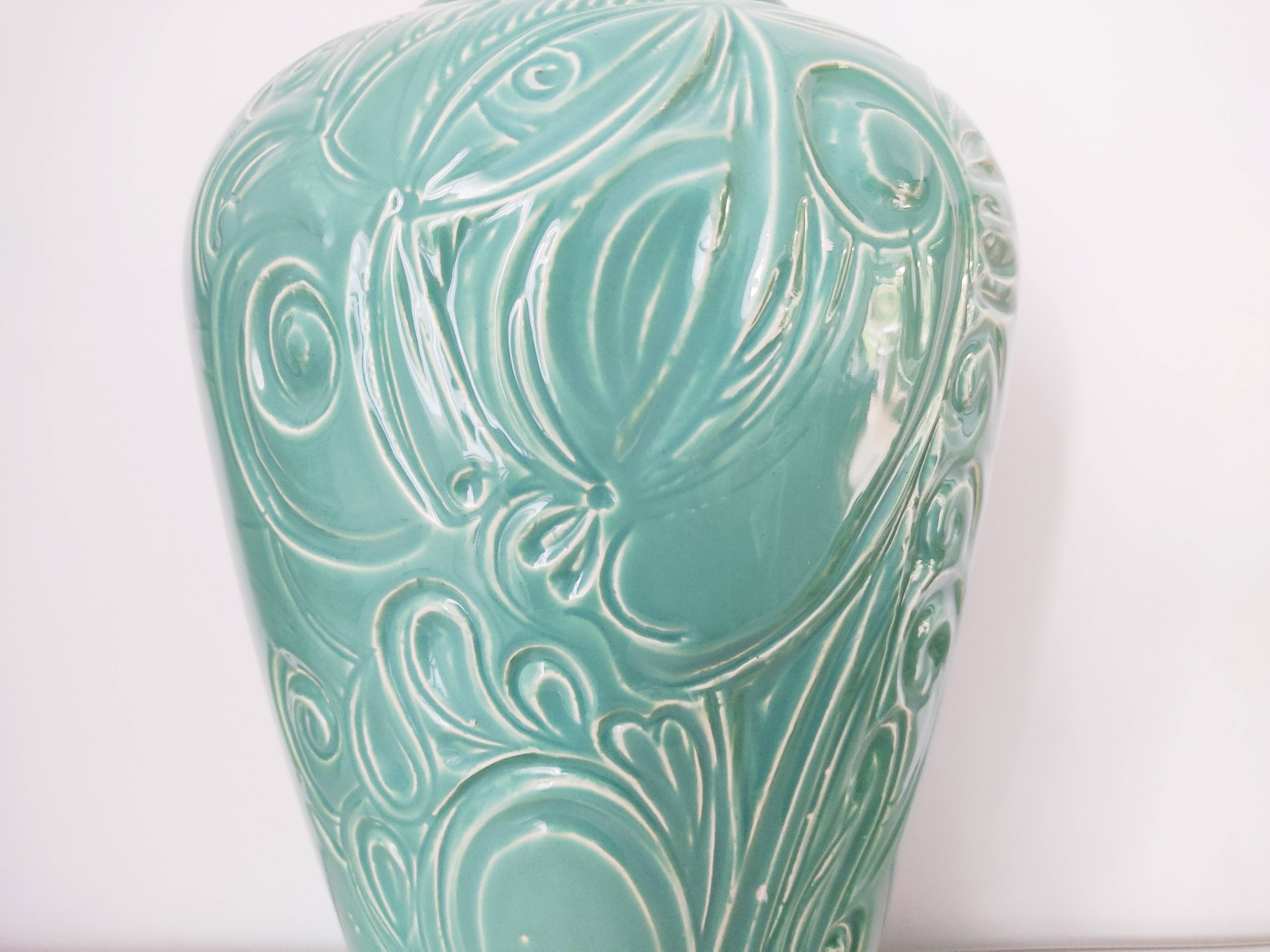 Vase Secla turquoise céramique portugaise