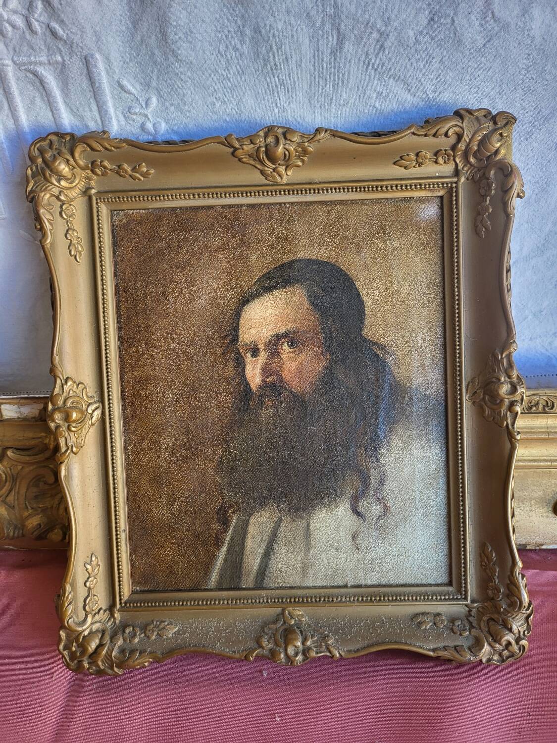 Portrait of an old bearded man - 19th-century school -