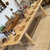Solid oak farmhouse table with extensions