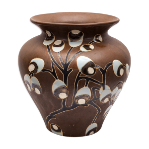 Vase brun Art Déco