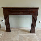 Antique wooden fireplace mantel