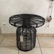 Bloomingville side table in black rattan – contemporary bohemian design