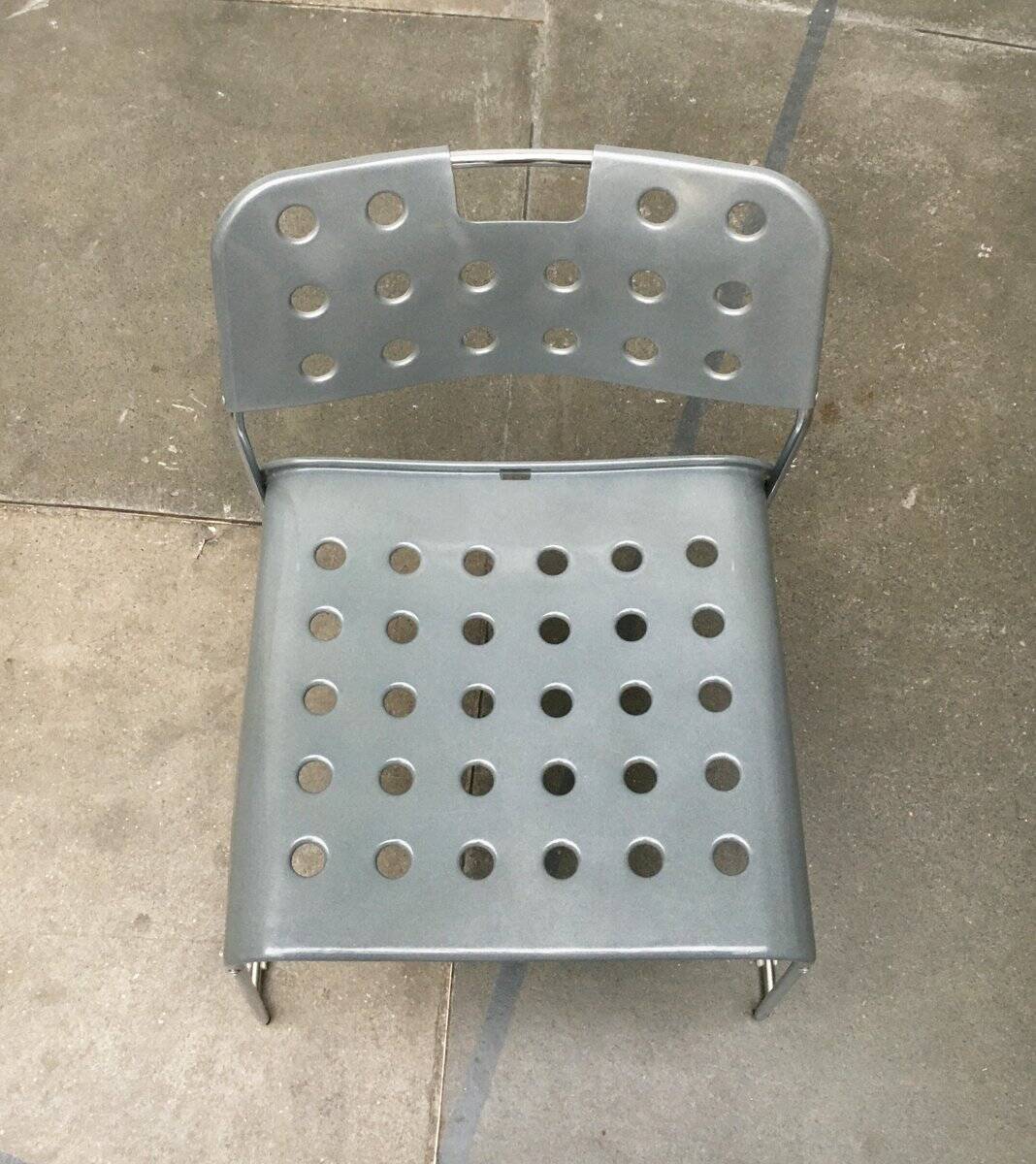 Omkstack Postmodern Chair from the vintage space age by Rodney Kinsman for Bieffeplast