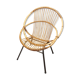 Fauteuil rotin pieds acier
