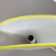 Minimalist White and Yellow Murano Glass Table Lamp by De Majo, Italy 1970s
