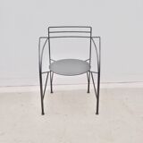 “Silver Moon” chair by Pascal MOURGUE for FERMOB in metal, 1980
