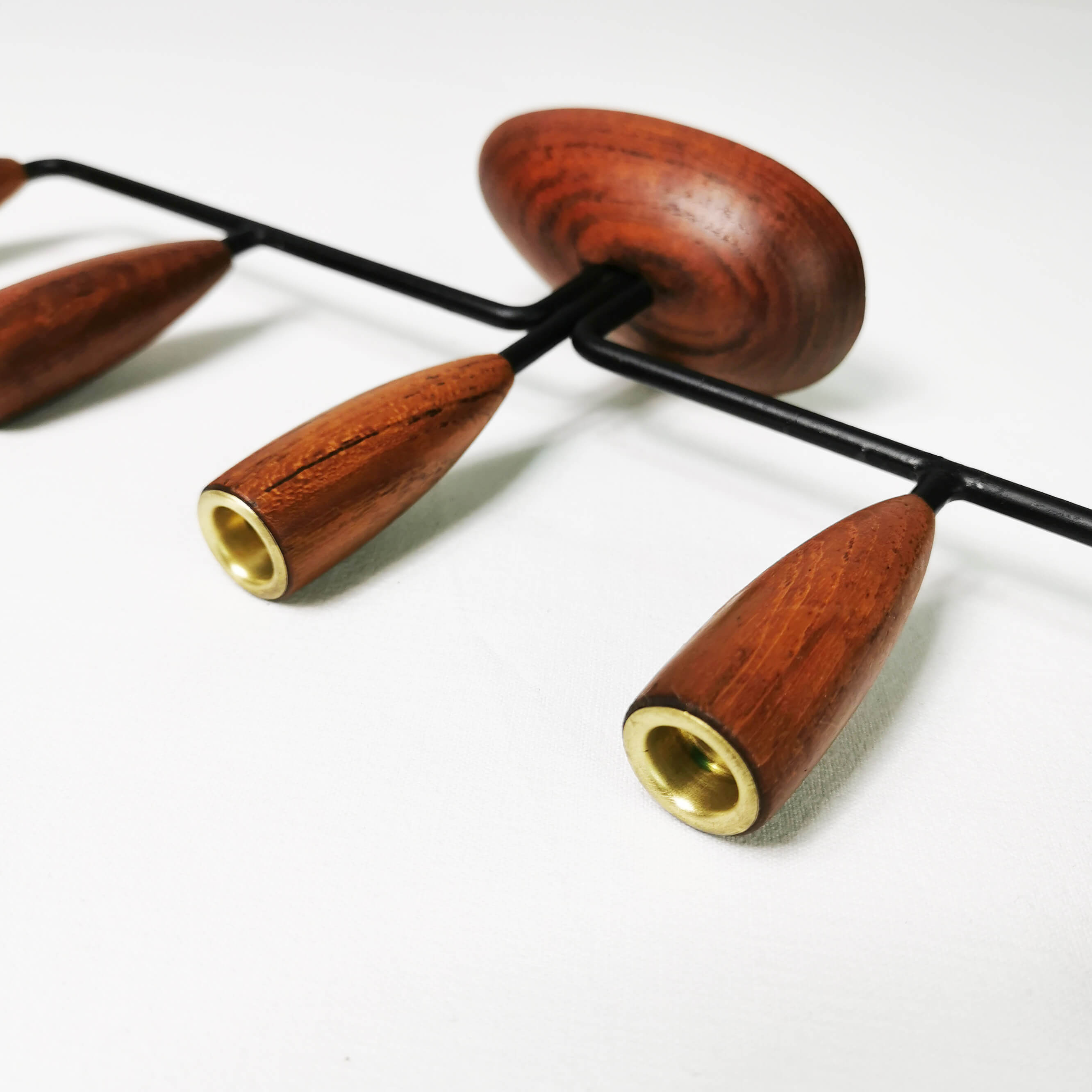 Modernist teak candlestick, Denmark, 1960s