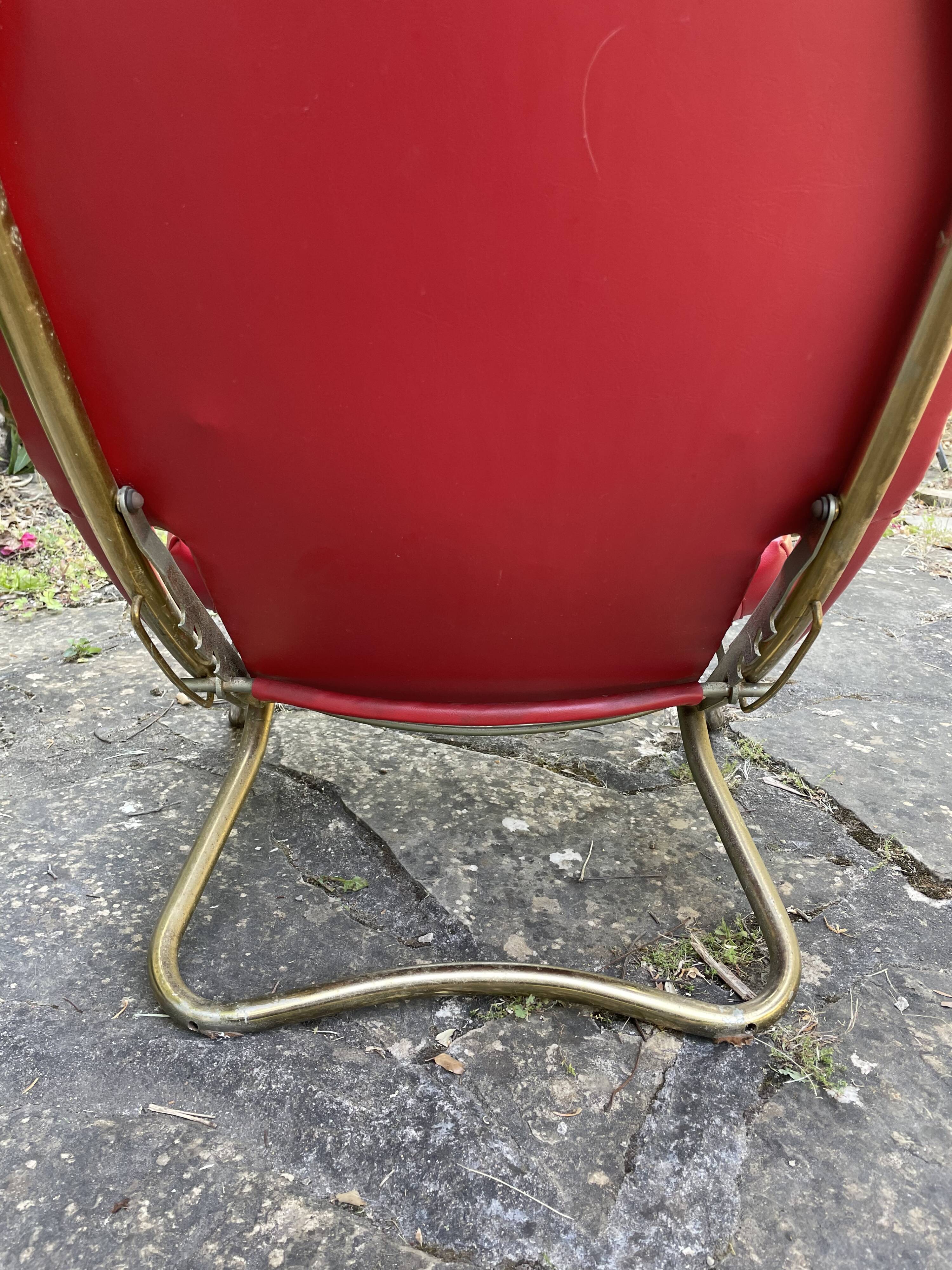 Fauteuil inclinable vintage en skaï