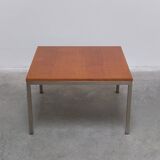 Modernist cherry wood & metal coffee table by Jules Mijs, 1959