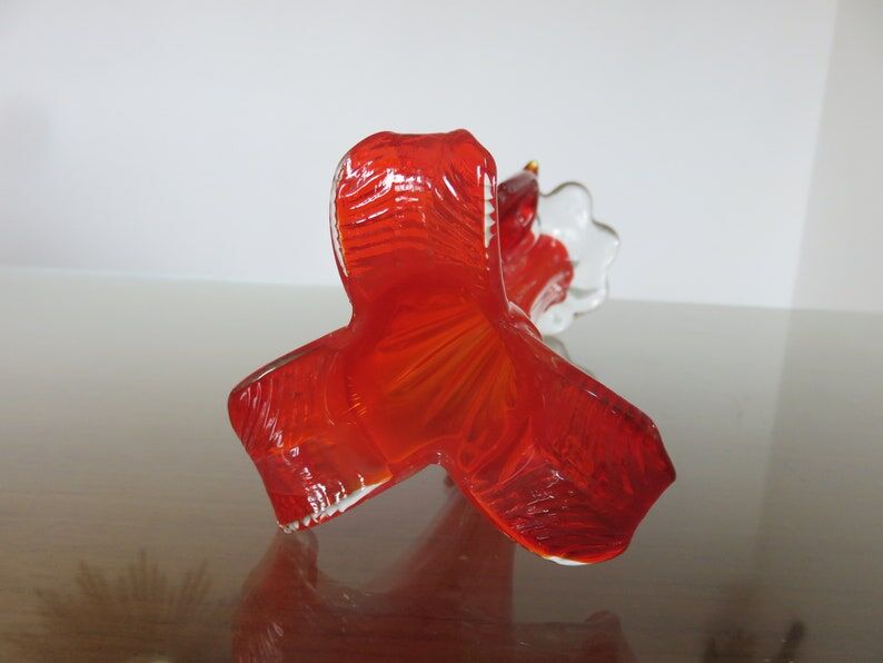Soliflore murano "poisson" orange années 70