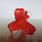 Soliflore murano "poisson" orange années 70