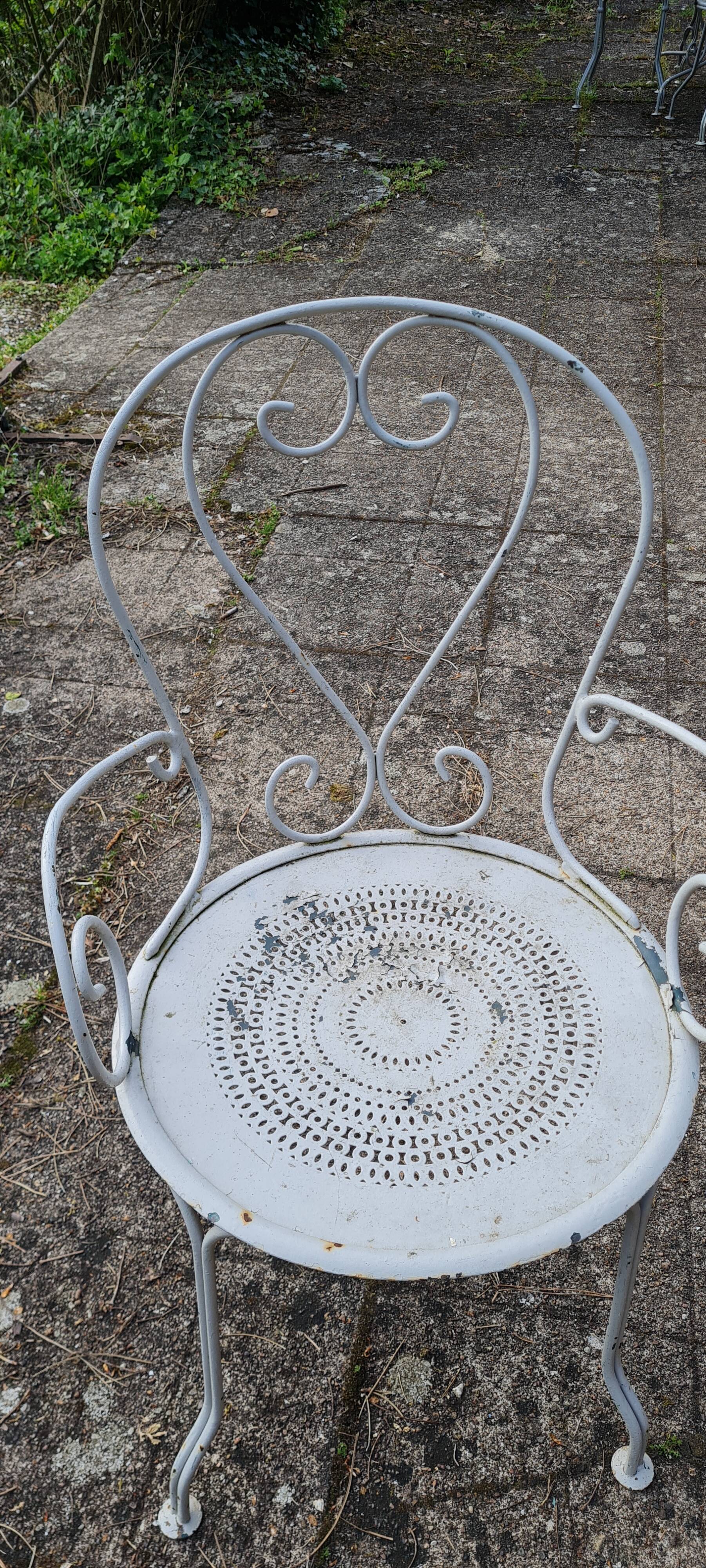 Wrought iron garden furniture