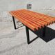 Banc vintage métal et lattes de bois