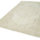 Handmade one-of-a-kind oriental beige carpet 191 cm x 314 cm