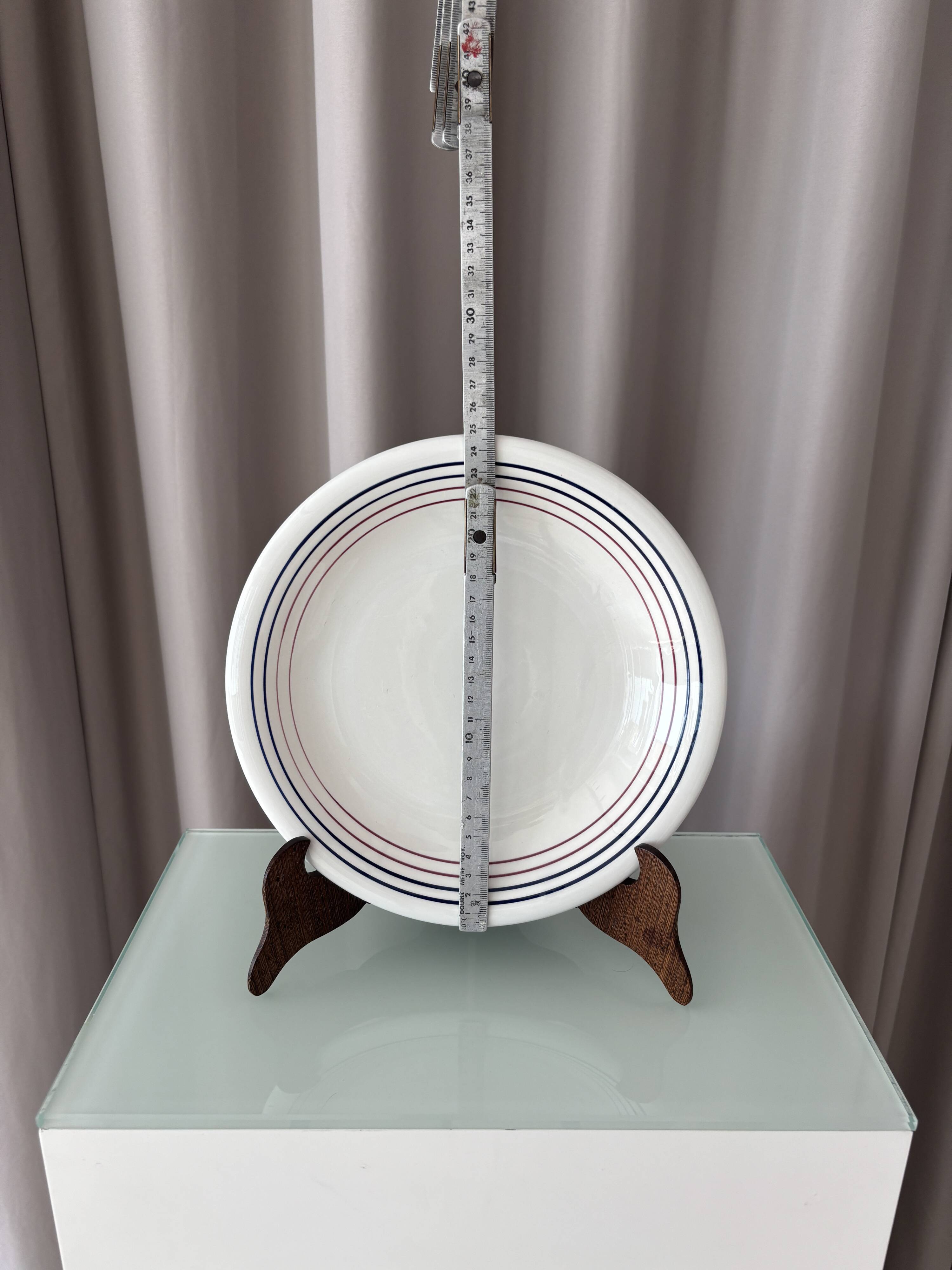 Set of 4 Vintage Primula Dinner Plates – Made in Italy – White Ceramic with