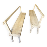 Vintage bench pair