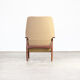 60s John Boné teak and wool adjustable lounge chair for Advance Design