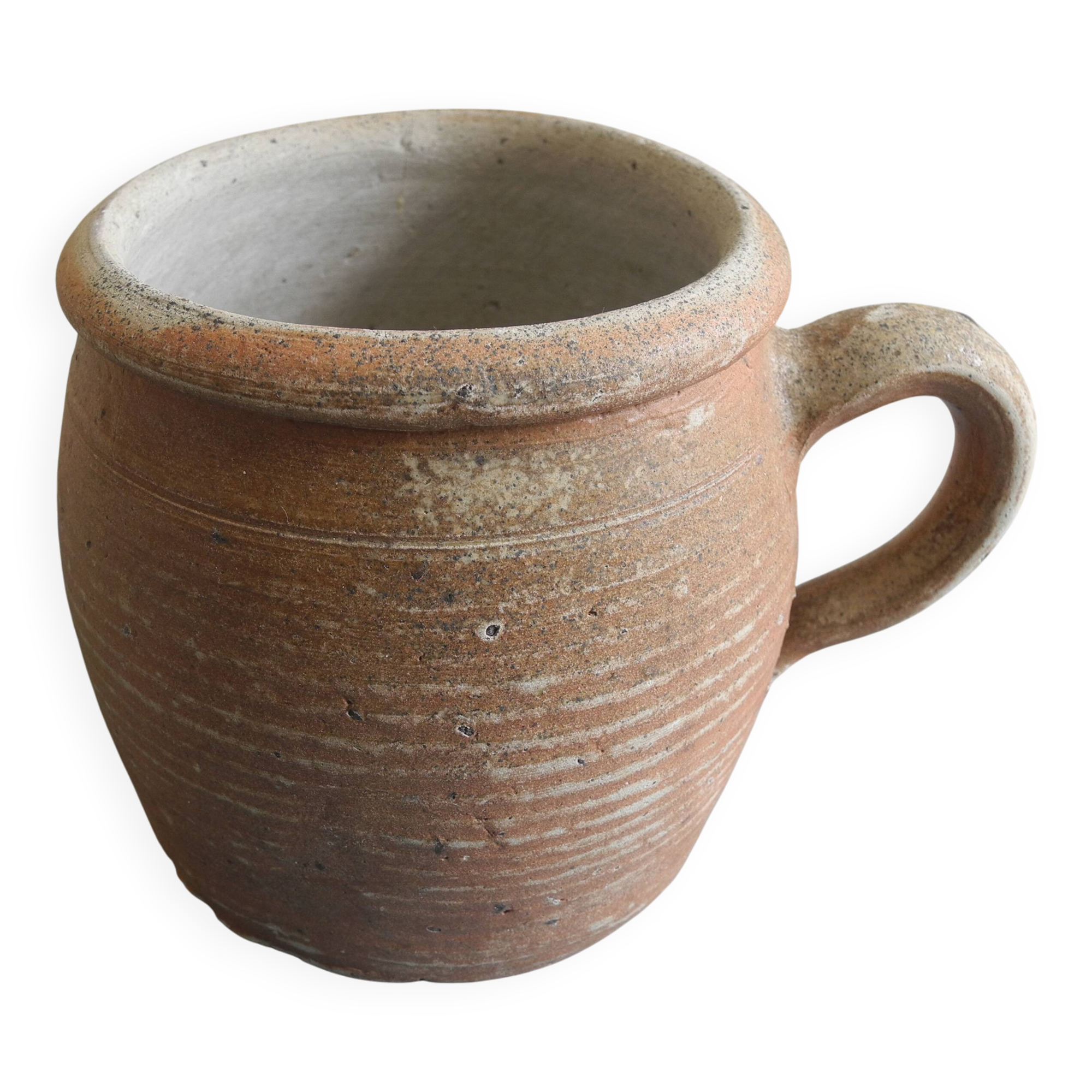 old glazed stoneware pot rustic decor