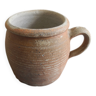 ancien pot grès vernissé déco rustique old french stoneware pot vase
