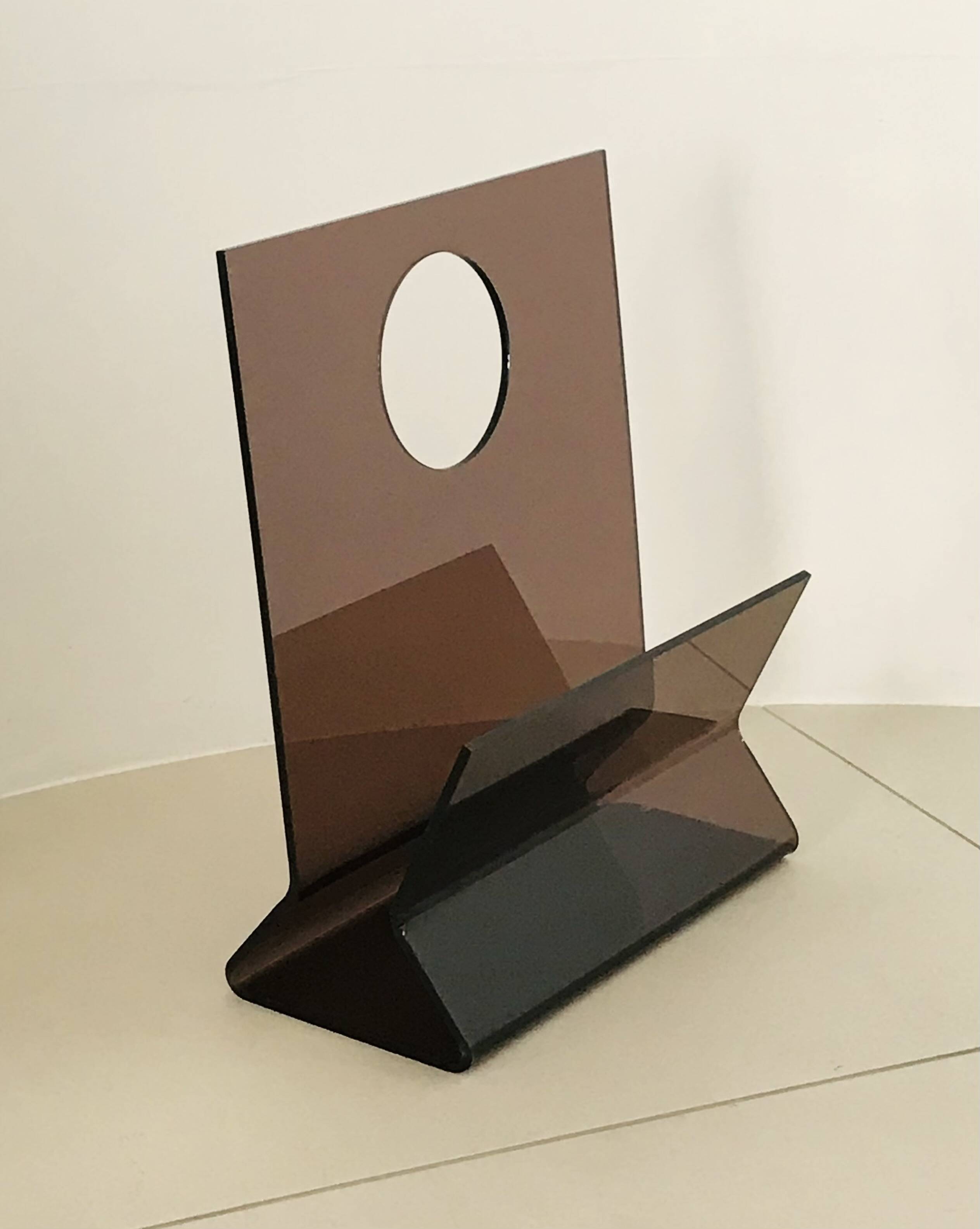 Altuglas magazine rack by Michel Dumas, France, 1970s