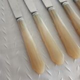 6 cheese knives, vintage