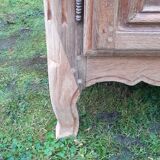 Country sideboard 2 doors 2 drawers solid oak old raw wood