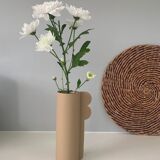 Leather-wrapped vase