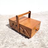 Mini vintage worker or sewing box