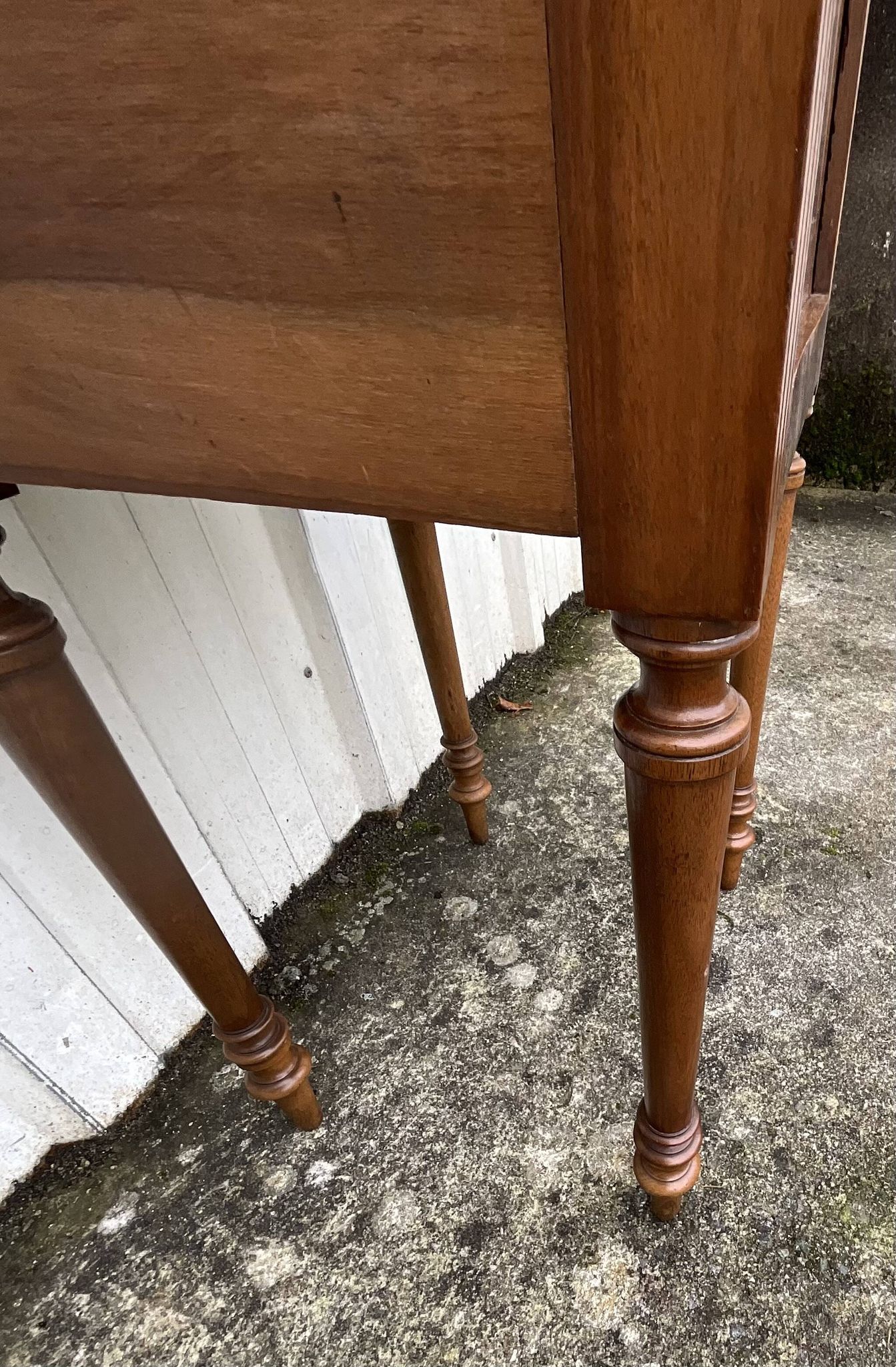 Louis XVI Style Walnut Bedside Table – Early 20th Century