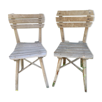 Paire de chaises de jardin enfant