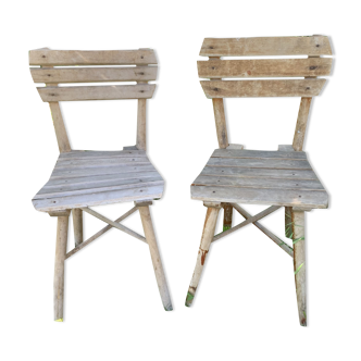 Pair of children's garden chairs