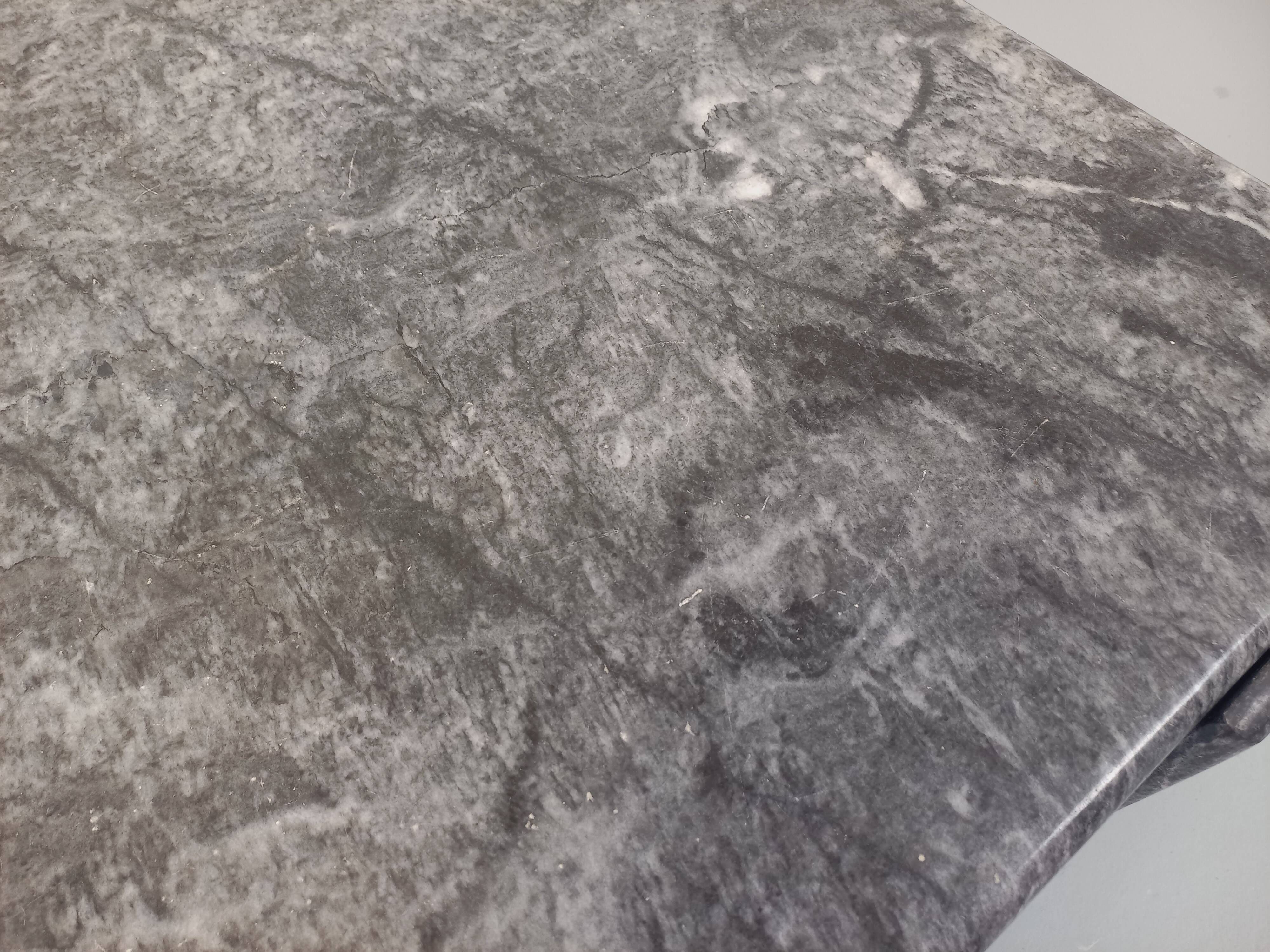 Vintage grey marble coffee table from the 1970s.