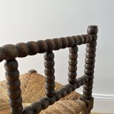 Turned wood corner chair