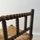Turned wood corner chair